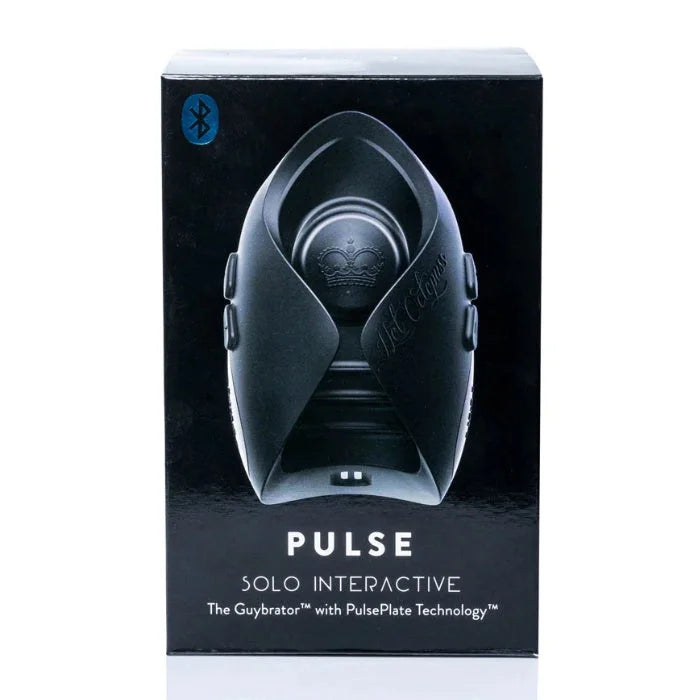Black pulse solo interactive device with ergonomic design and engraved crown logo for hot octopus solo interactive