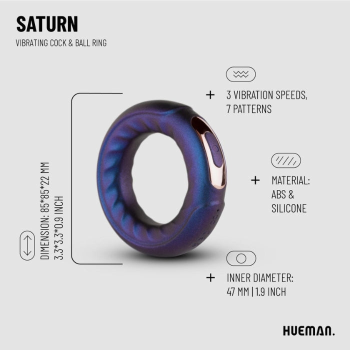 Lady Jane Adult Sex Shop | Hueman Saturn Vibrating Cock Ring