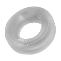 This cleverly designed cockring has a groove inside the ring that flattens out when worn, this keeps the ring in place and keeps a bit of lube between the ring and the wearer for comfort. This feature also prevents the rings from rolling up and down the shaft. Made from TPR silicone.