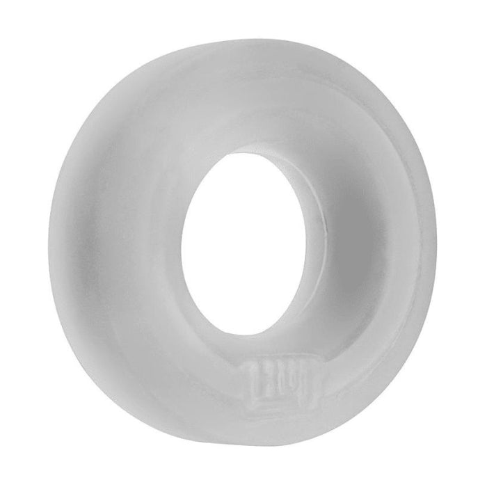 This cleverly designed cockring has a groove inside the ring that flattens out when worn, this keeps the ring in place and keeps a bit of lube between the ring and the wearer for comfort. This feature also prevents the rings from rolling up and down the shaft. Made from TPR silicone.