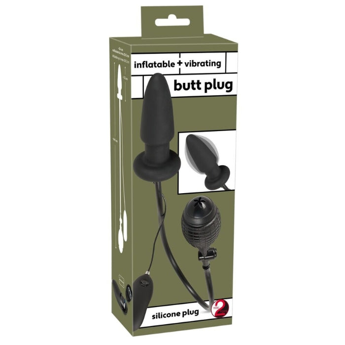 Lady Jane Adult Sex Shop | Inflatable Butt Plug - Large Black