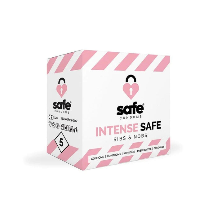 Safe Condoms are made of a very high quality of latex with a comfortable fit. Ribs & nobs allow for maximum stimulation.