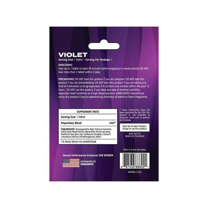 Violet-branded Kangaroo For Her Ultra 3000 female enhancement pills for countering libido