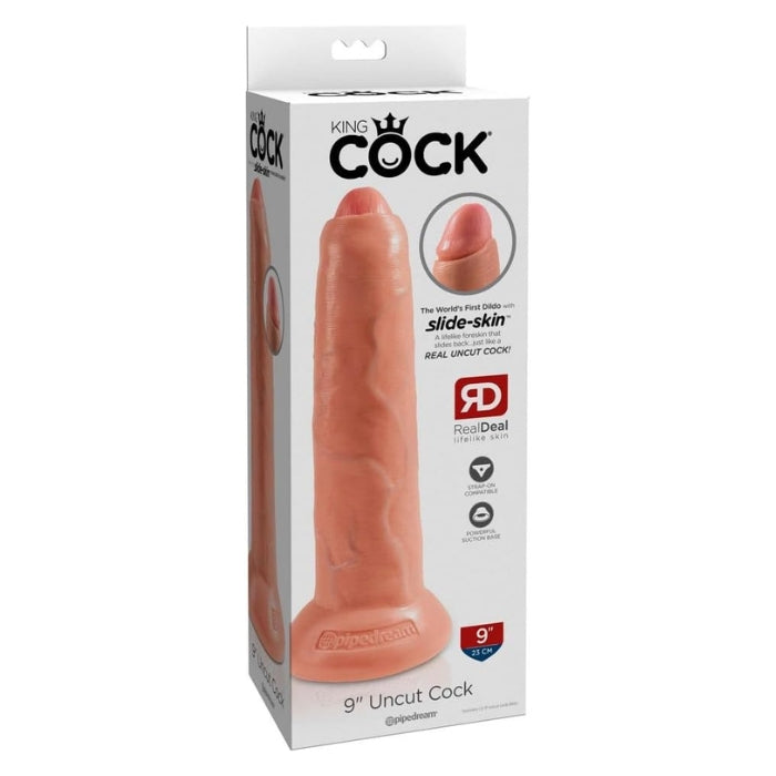 Lady Jane Adult Sex Shop | King Cock Elite 9inch Uncut Dildo - Light
