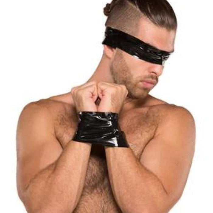 Kinklab Unisex Bondage Tape - Black. Since it adheres ONLY to itself, it doesn't get tighter once it's on. It's functional, fun, and slick.