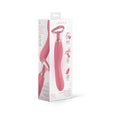 Le wand lick 3 in 1 pink silicone wand with ergonomic grip and metallic accent for g spot and oral stimulation