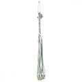 Silver leather corset flogger with braided whip design
