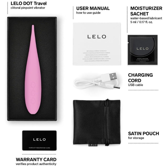 Lady Jane Adult Sex Shop | Lelo DOT Travel Clitoral Vibrator - Pink