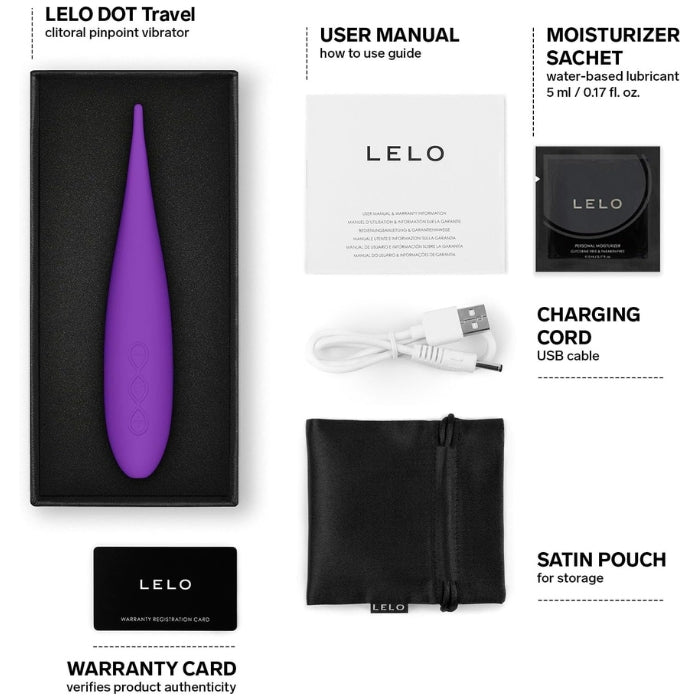 Lady Jane Adult Sex Shop | Lelo DOT Travel Clitoral Vibrator - Purple