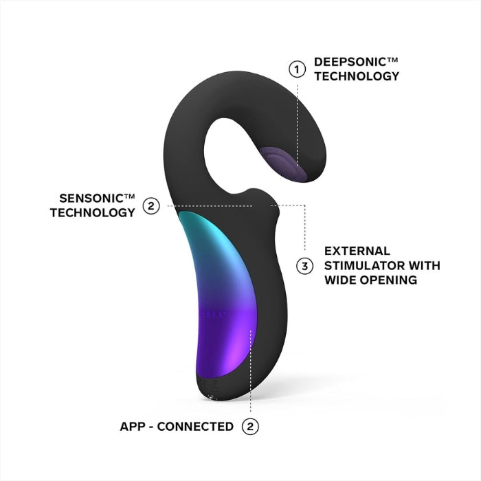 Lady Jane Adult Sex Shop | Lelo Enigma Double Sonic Vibrator - Black