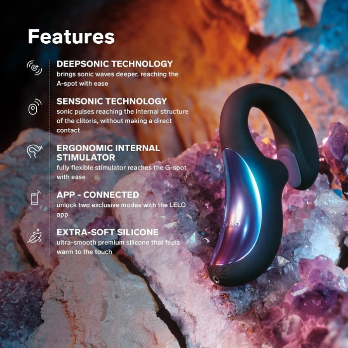 Lady Jane Adult Sex Shop | Lelo Enigma Double Sonic Vibrator - Black