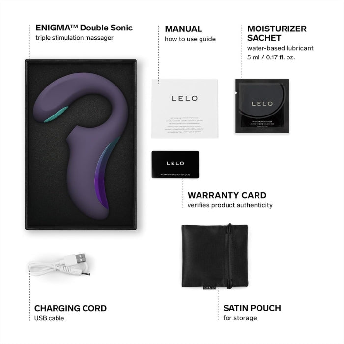 Lady Jane Adult Sex Shop | Lelo Enigma Double Sonic Vibrator - Purple