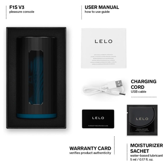 Lady Jane Adult Sex Shop | Lelo F1S v3 Vibrating Masturbator with APP - Teal
