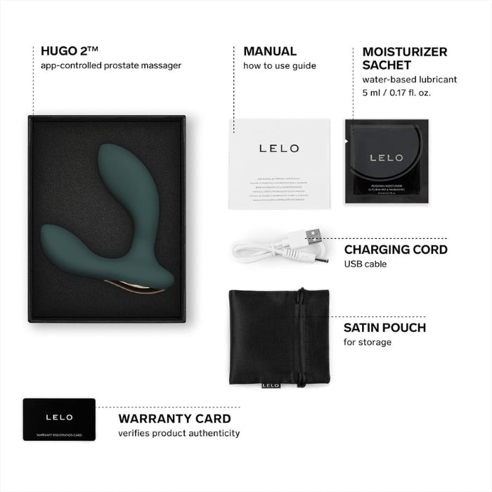 Lady Jane Adult Sex Shop | Lelo Hugo 2 Medium Anal Plug - Green