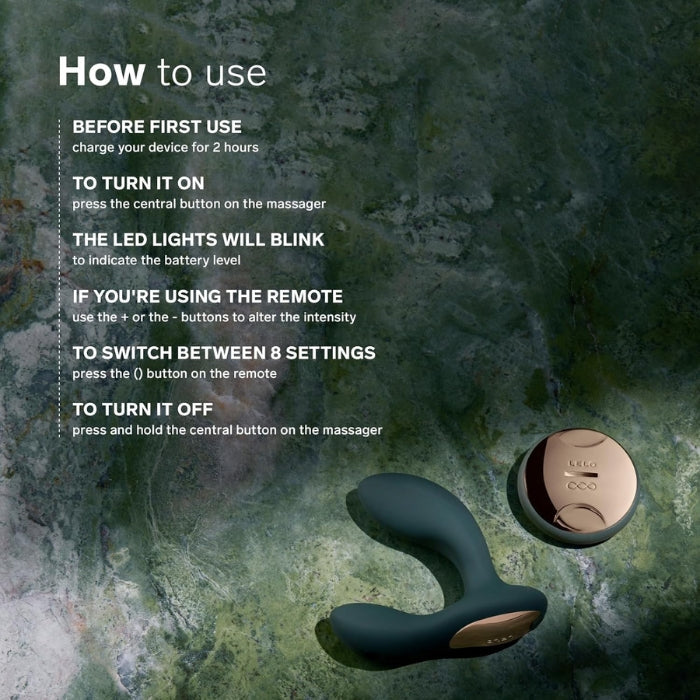 Lady Jane Adult Sex Shop | Lelo Hugo 2 Prostate Massager with Remote - Green