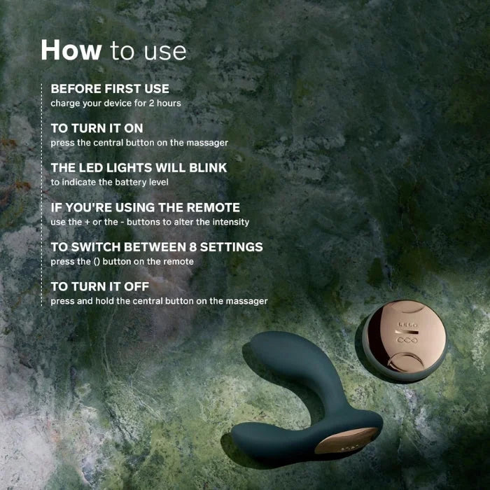 Lady Jane Adult Sex Shop | Lelo Hugo 2 Prostate Massager with Remote - Green