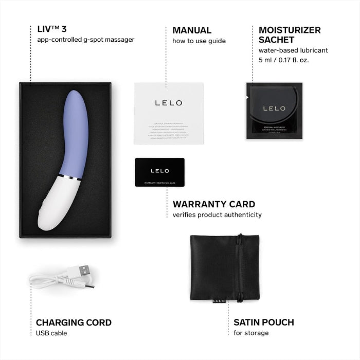 Lady Jane Adult Sex Shop | Lelo Live 3 G-Spot Vibrator with APP - Powder Blue