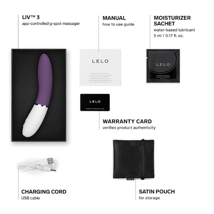 Lady Jane Adult Sex Shop | Lelo Live 3 G-Spot Vibrator with APP - Plum