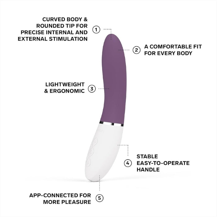 Lady Jane Adult Sex Shop | Lelo Live 3 G-Spot Vibrator with APP - Plum