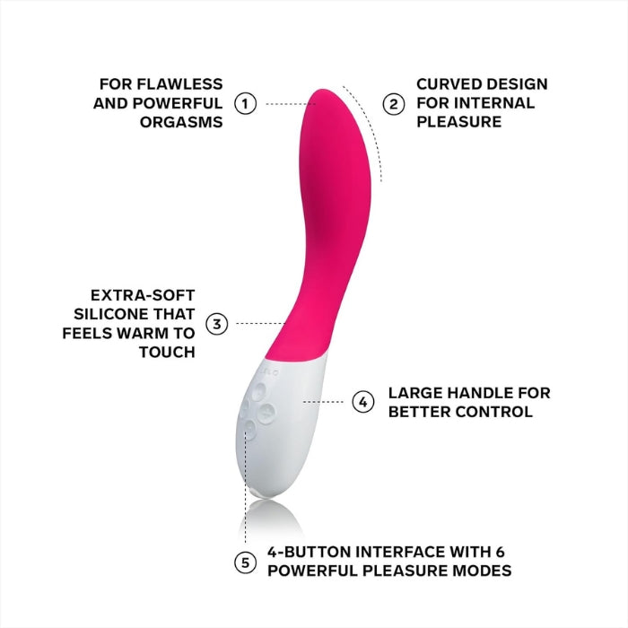 Lady Jane Adult Sex Shop | Lelo Mona 2 G-Spot Vibrator - Cerise | Adult Sex Toys, Adult Sex Toys For Women, Brand_Lelo,