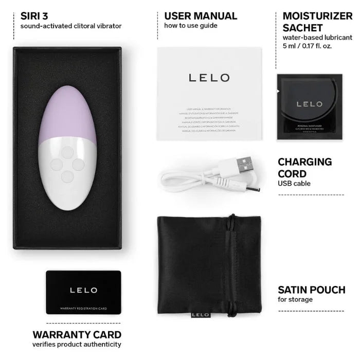 Lady Jane Adult Sex Shop | Lelo Siri 3 Clitoral Vibrator - Lavender