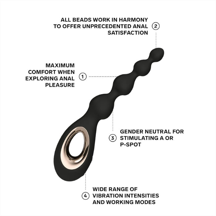 Lady Jane Adult Sex Shop | Lelo Soraya Beads Anal Beads - Black