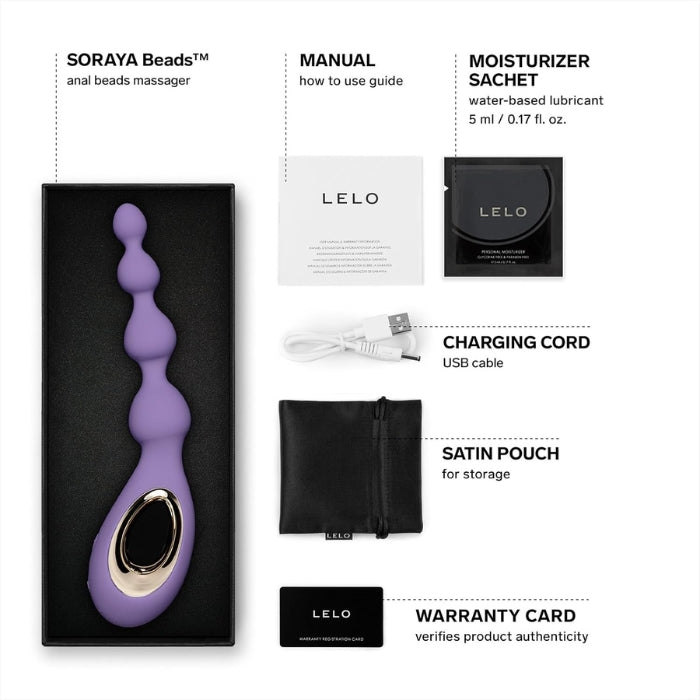 Lady Jane Adult Sex Shop | Lelo Soraya Beads Anal Beads - Violet