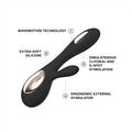 Lelo Soraya Wave vibrator is powered by wavemotion technology, made of extra soft medical grade silicone, simultaneous the clitoral and G-spot stimulation with an ergonomic external stimulator.