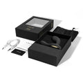 Lelo Bruno comes with a manual, charging cord, satin storage pouch and Lelo warranty card.