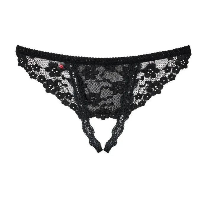 Lady Jane Adult Sex Shop | Letica Crotchless G-String - Black