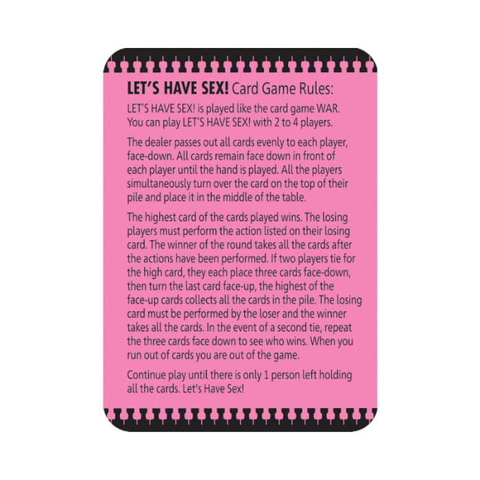 Lady Jane Adult Sex Shop | Let’s Have Sex Card Game