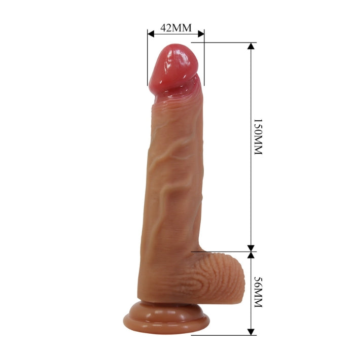Lisle Bendable 8.1 inch premium silicone dildo with veiny shaft and scrotum