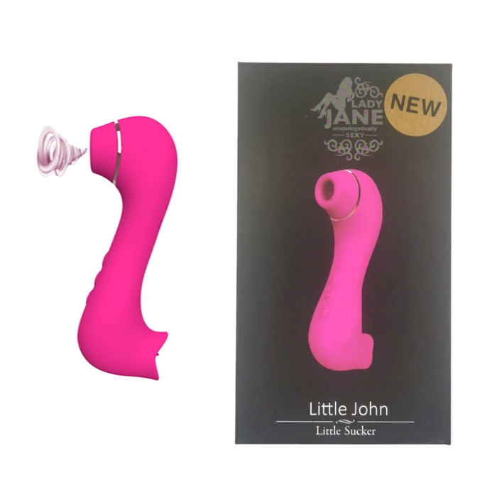 The Little john Clit Stimulator is designed for those ladies who prefer all round stimulation. This toy is perfectly created to provide the clitoris with 10 suction modes that draw the blood to the clitoris making it more sensitive. On the other side it has a small tongue that mimics licking action. The toy can also be used for those who enjoy a little nipple play too. USB rechargeable, waterproof and made from a body safe silicone.