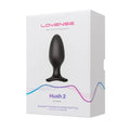 Lovense Hush 2 vibrating ana plug large 57mm in black silicone