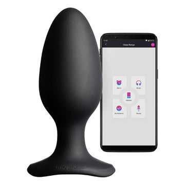 Lovense Hush 2 vibrating ana plug large 57mm black silicone with livense engraving