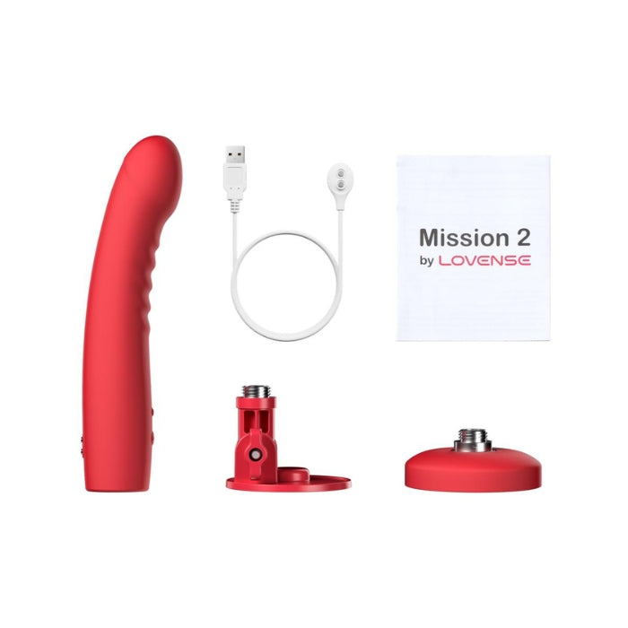 Lady Jane Adult Sex Shop | Lovense Mission2 Touch Sense Vibrator - Red