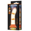 Luminous Bunny-Core silicone dildo with glow-in-the-dark orange accents and suction cup