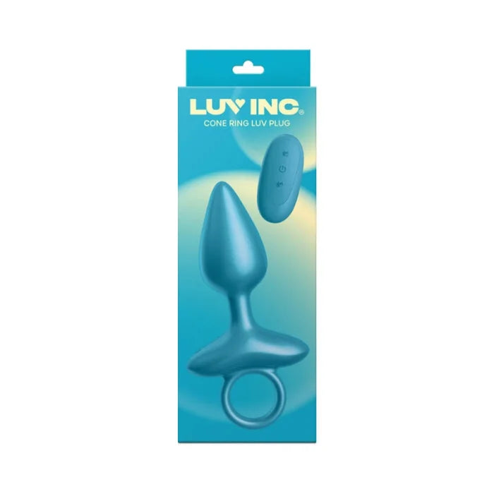 Blue luv inc cone ring anal plug in blue silicone from lady jane adult shop for comfortable wear and easy use
