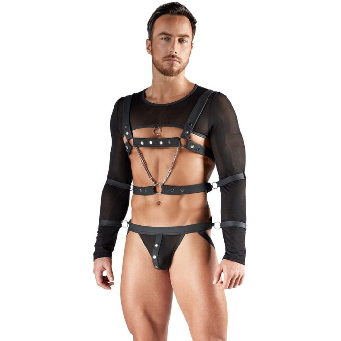 Lady Jane Adult Sex Shop | Male 3 Piece Harness Set - Large