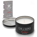 Black Eye of Love Confidence massage candle with white wax, 150ml