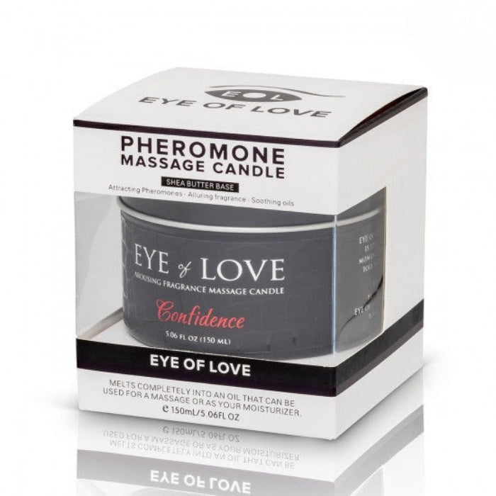 LELO Male Confidence pheromone massage candle in black jar, 150ml