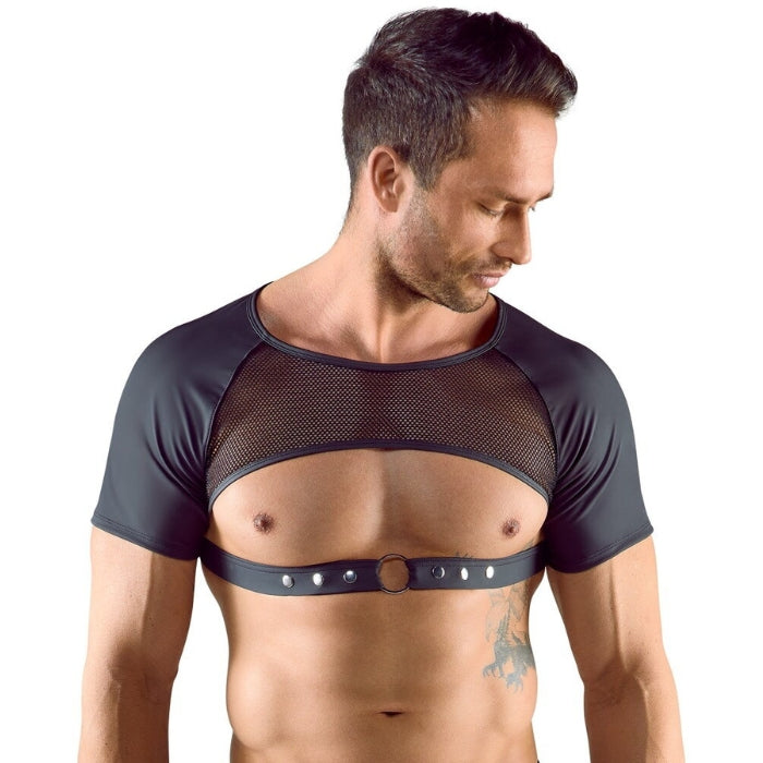 Lady Jane Adult Sex Shop | Male Crop Top Harness - Black
