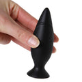 Black silicone tapered Malesation Anal Plug small with flared base for a thrilling experience