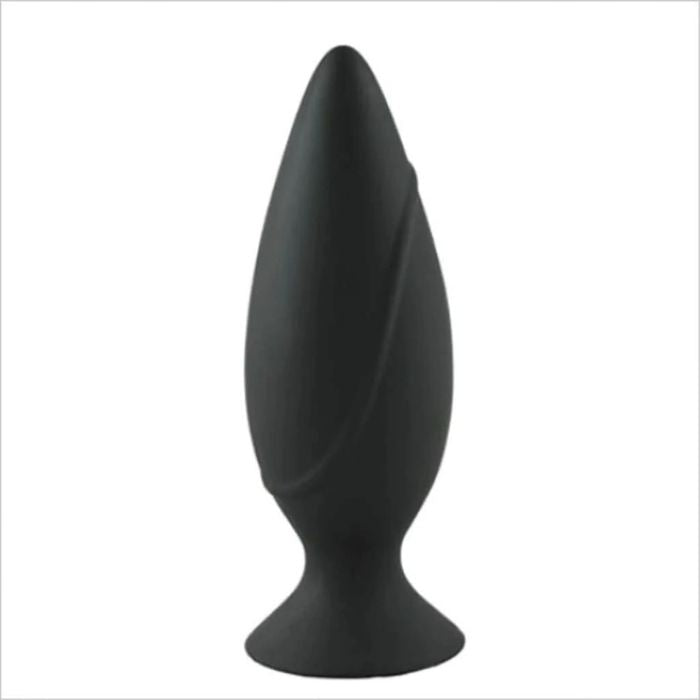 Black tapered Malesation Anal Plug small with flared base for a thrilling experience