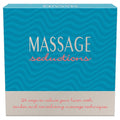 24 ways to seduce your lover with tender and tantalizing massage techniques.  Includes:  Massage Candle, Spoon, 24 Massage Seduction Cards, Warming Heart Massager, and Helpful Massage Seduction Tips