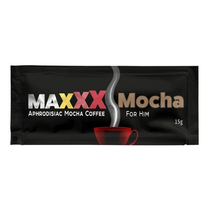 Maxxx stimulating coffee mocha for him with tongkat ali, 15g black packet