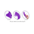 Mini finger swan purple silicone vibratory toy with textured flexible design and smooth finish for partner play