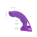Mini finger swan purple flexible silicone toy with stimulating textured grip and smooth finish for partner play