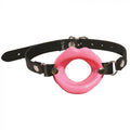 Create a sexy lipstick fantasy with the Silicone Lips open mouth gag. Wrap your lips around the gag and secure. Secure with adjustable vegan leather strap and buckle closure. One size fits most.