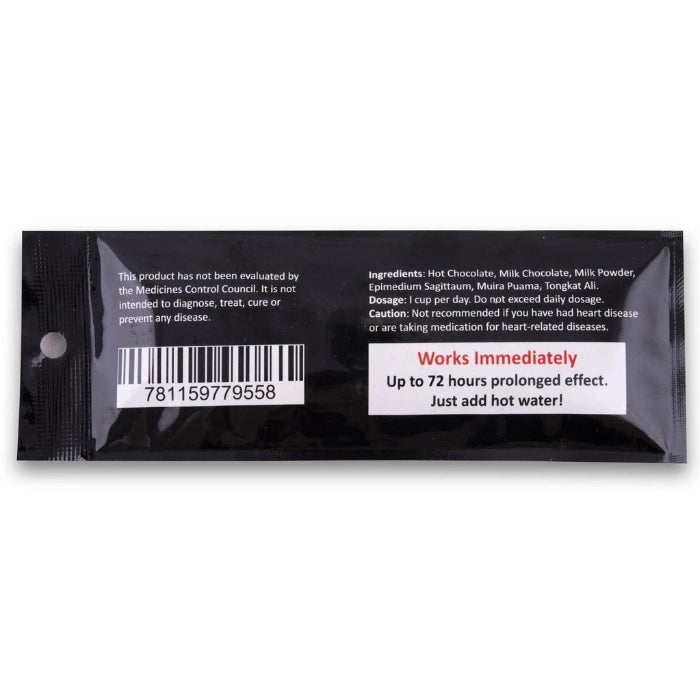 Mojo XXL Mocha 14g - An aphrodisiac mocha coffee for him that helps with libido, promotes a healthy erection and helps with stamina & recovery. Works immediately. Up to 72 hours prolonged effect. Just add hot water. Dosage: 1 cup per day. Do not exceed daily dosage.